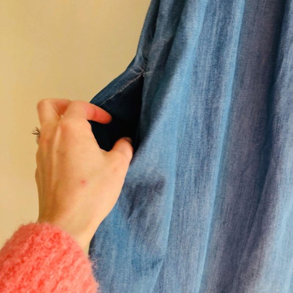 Current/Elliott Madeline Cold Shoulder Dress Blue - Picture 8 of 8